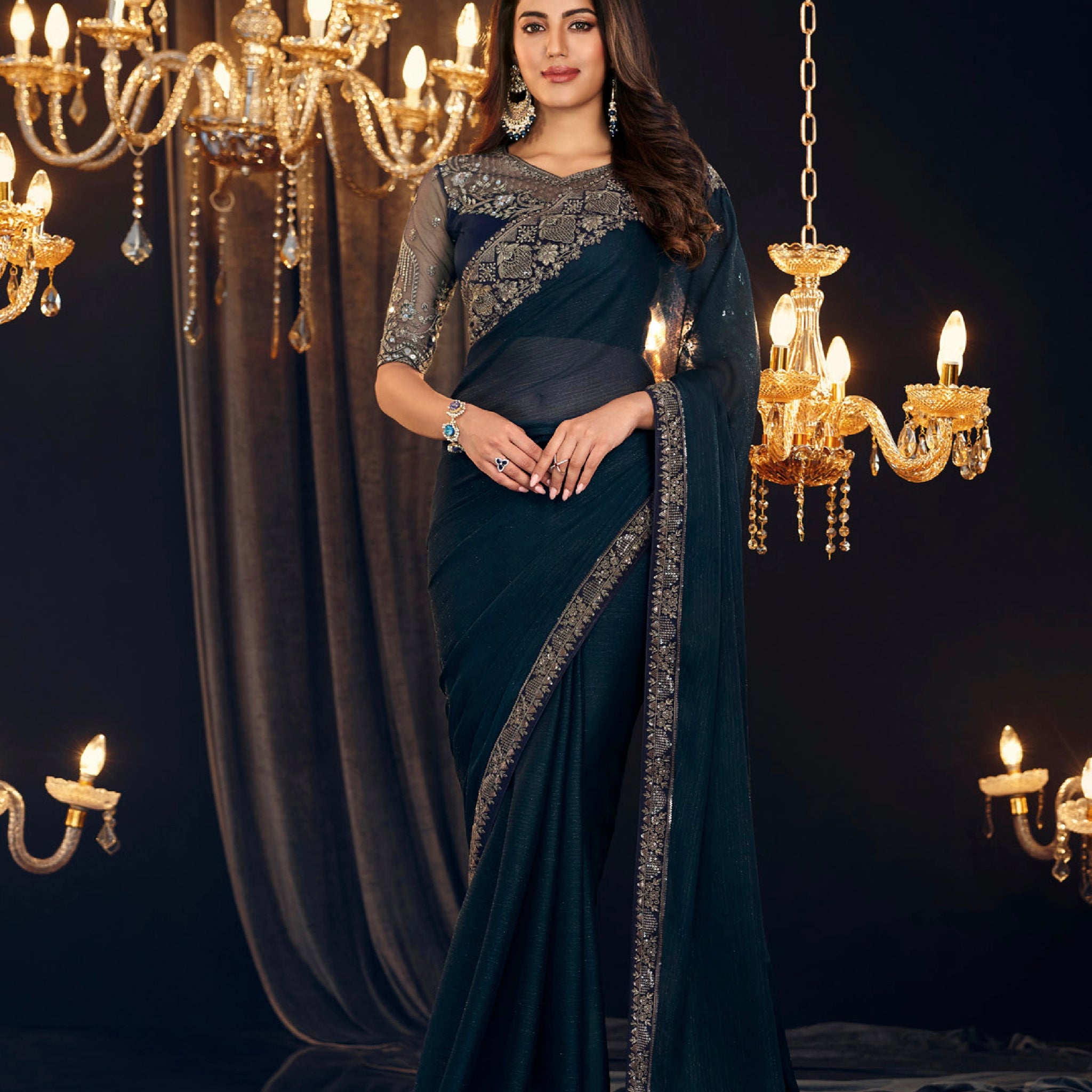 Beautiful Designer Occasion Wear Georgette Saree