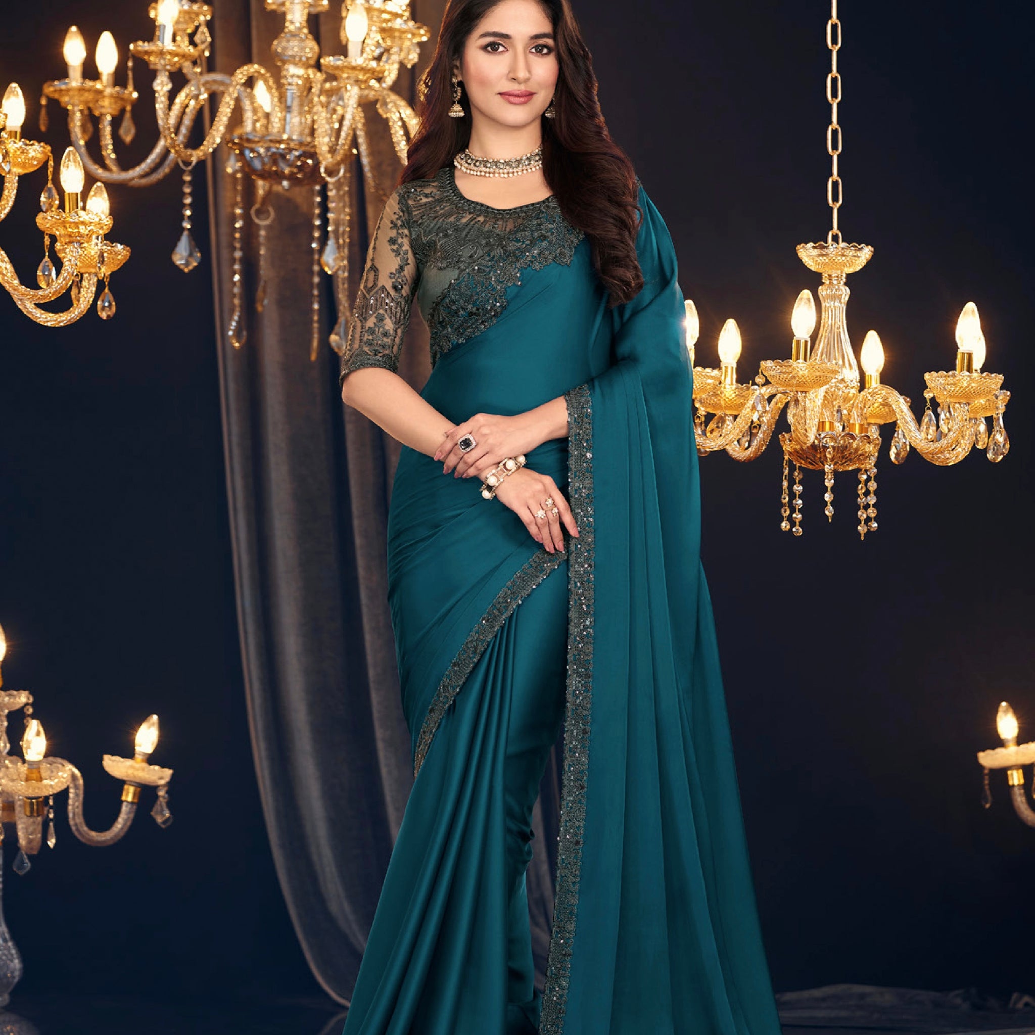 Beautiful Designer Occasion Wear Georgette Saree