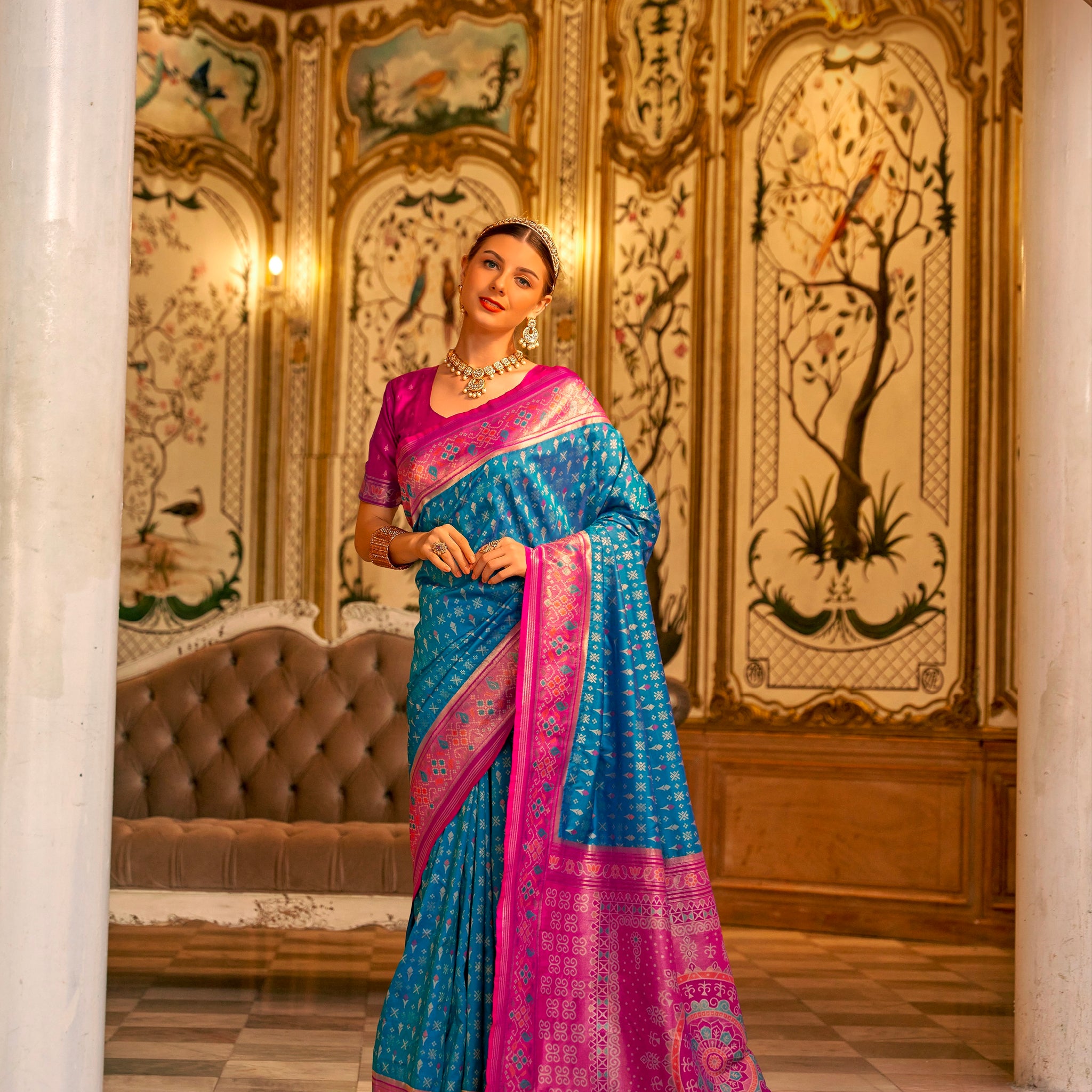 Beautiful Designer Occasion Wear Banarasi Silk Weaving Work Saree