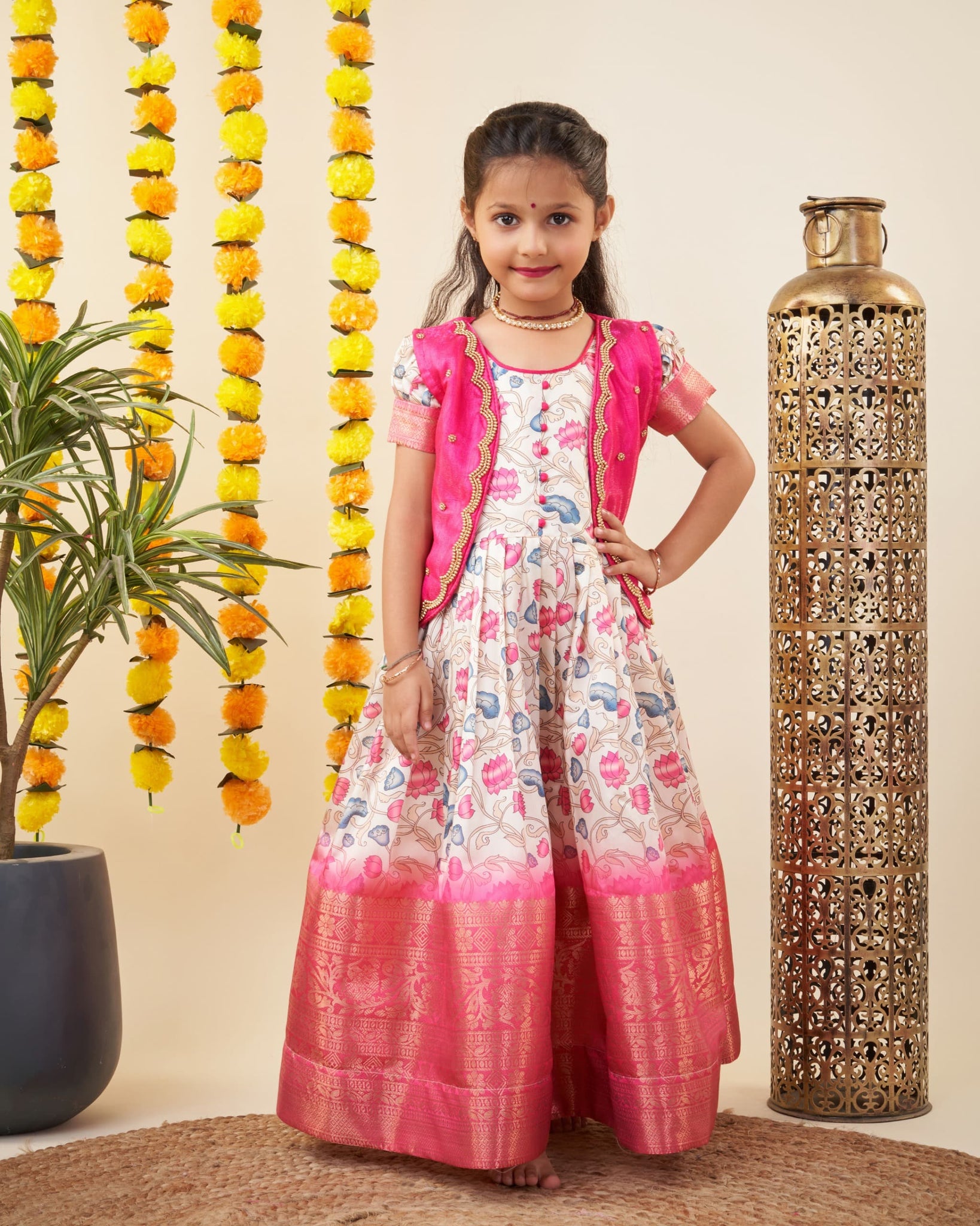 Beautiful Designer Summer Special Multi Colour Kids Lehenga Choli with Koti