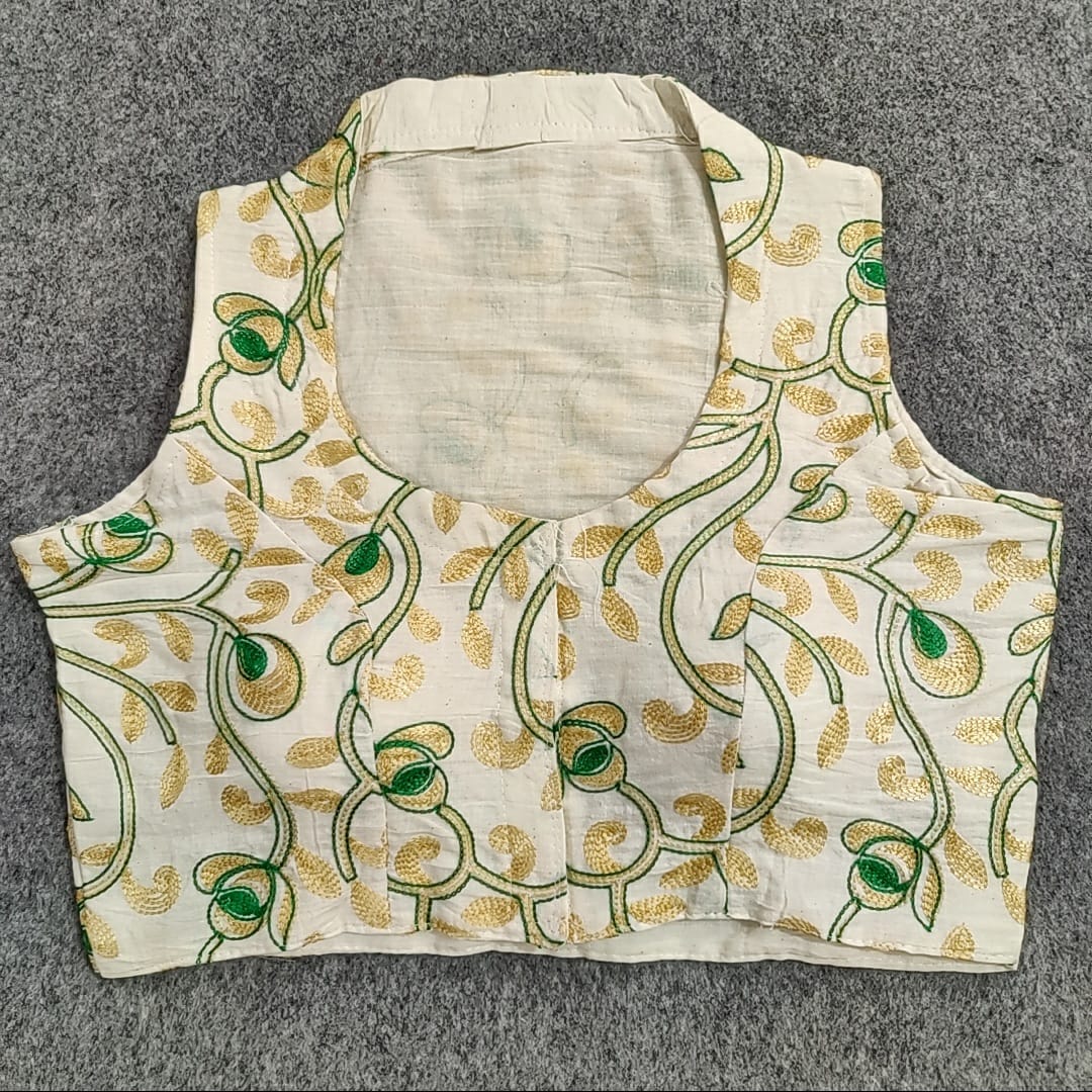 Beautiful Designer Readymade Pure Khadi with Sequence Work Blouse