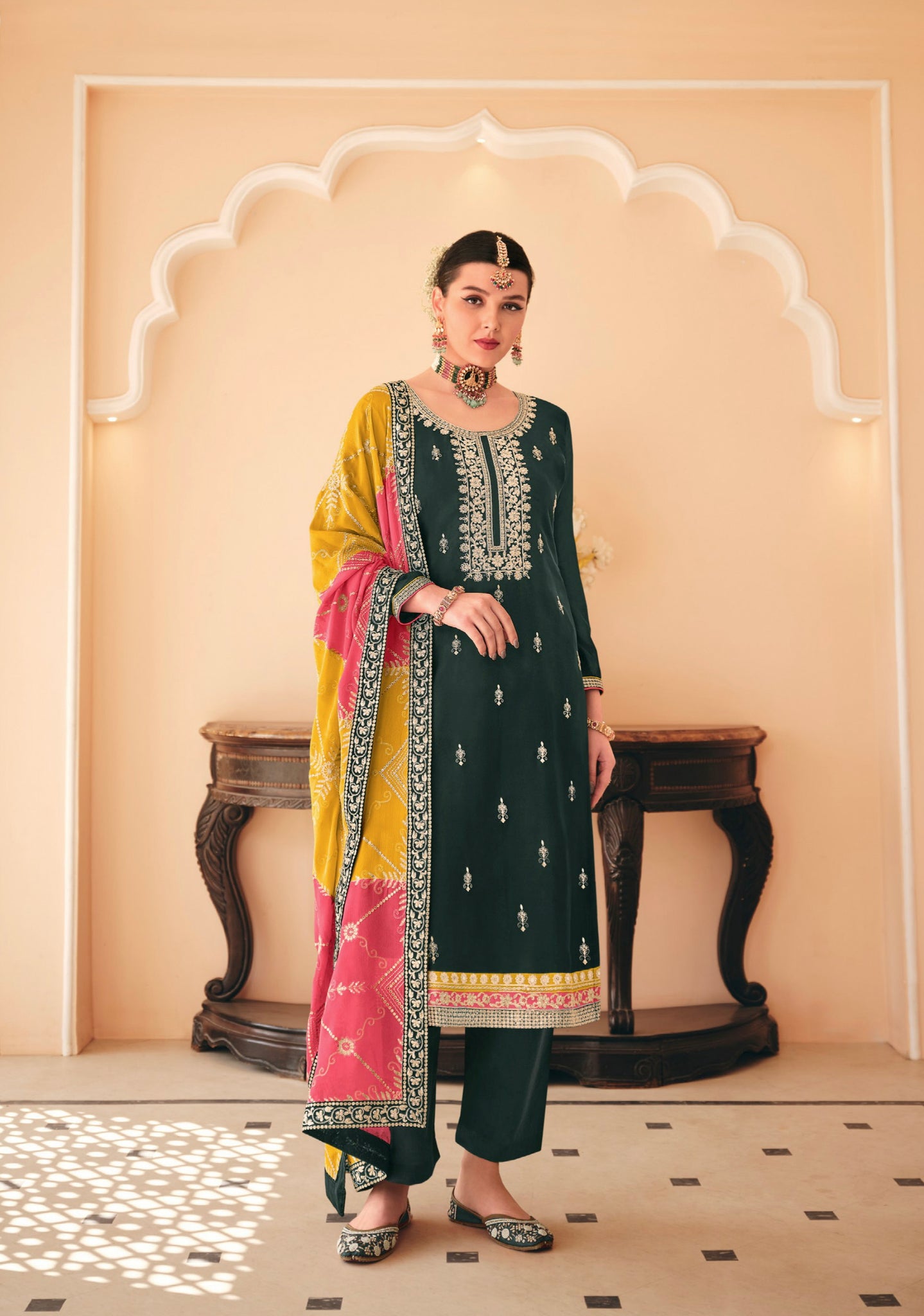 Beautiful Designer Occasion Wear Premium Embroidery Work Salwar Suit