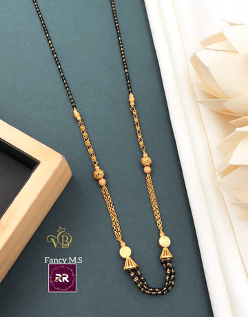 Designer Superhit Brass High Gold Diamond and Stone Mangalsutra Set