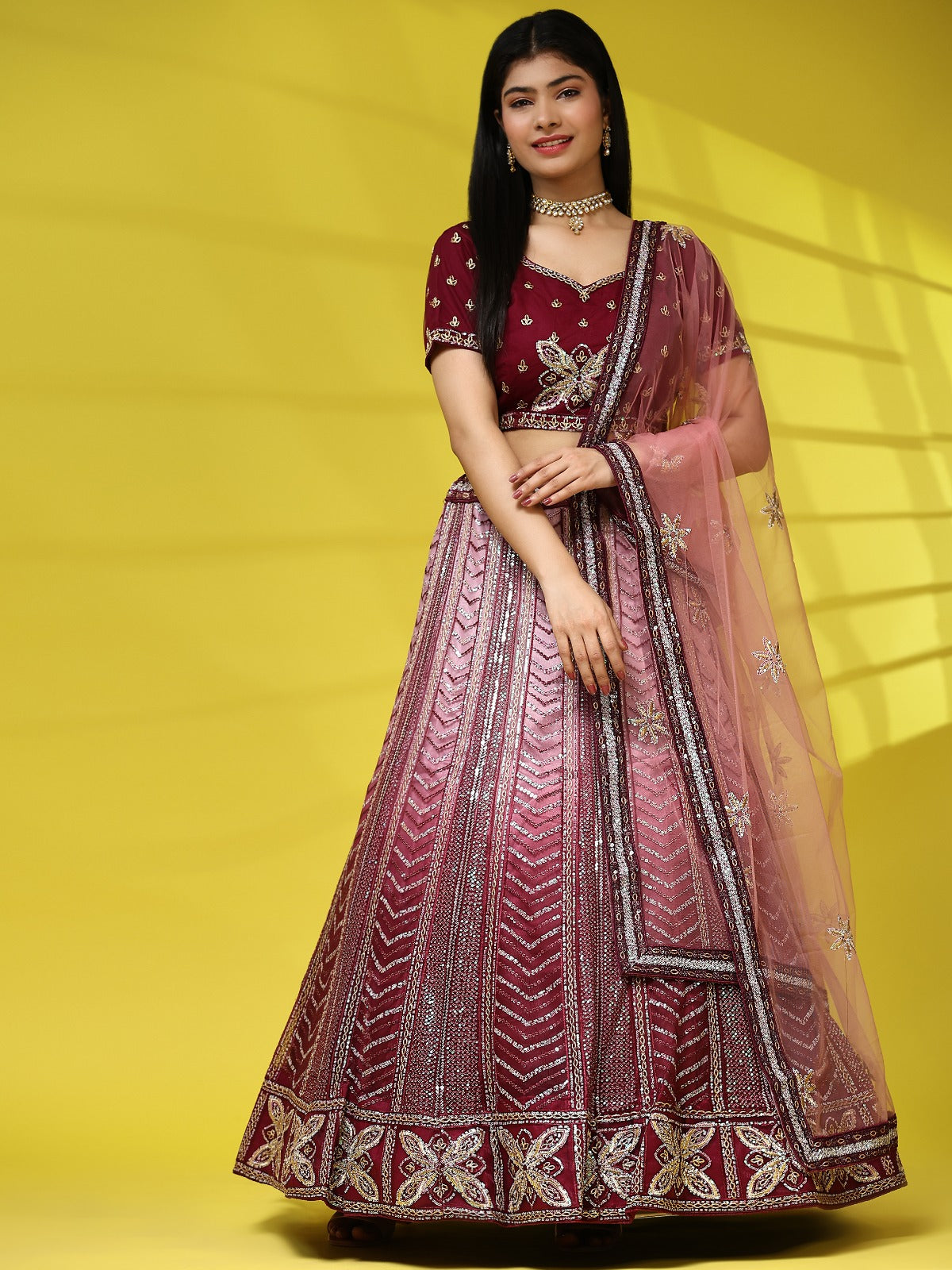 Beautiful Designer Wedding Readymade Crop Top Lehenga Choli