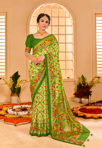 Beautiful Fancy Velvet Silk With Paithani Design Saree