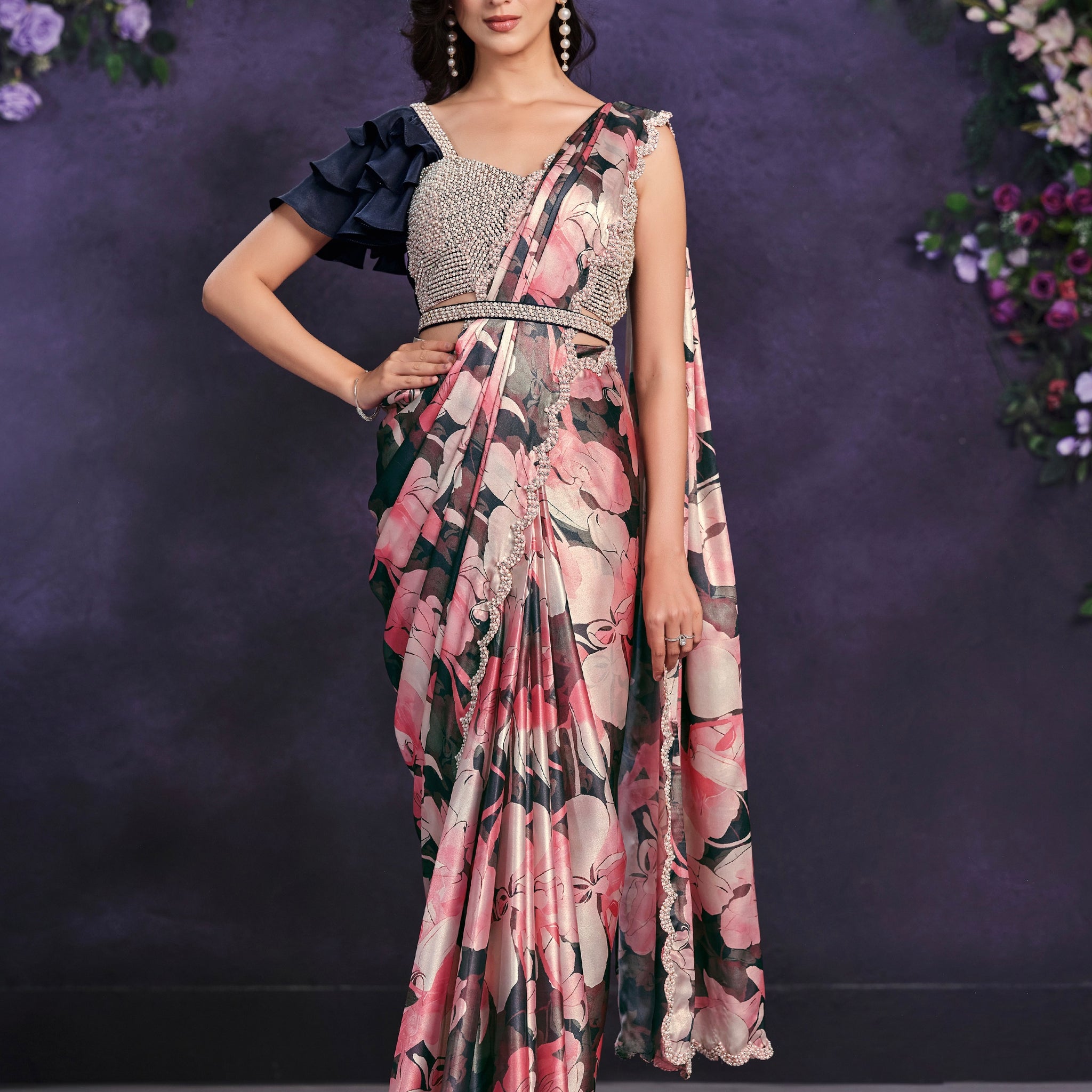 Beautiful Designer Occasion Wear Readymade Saree