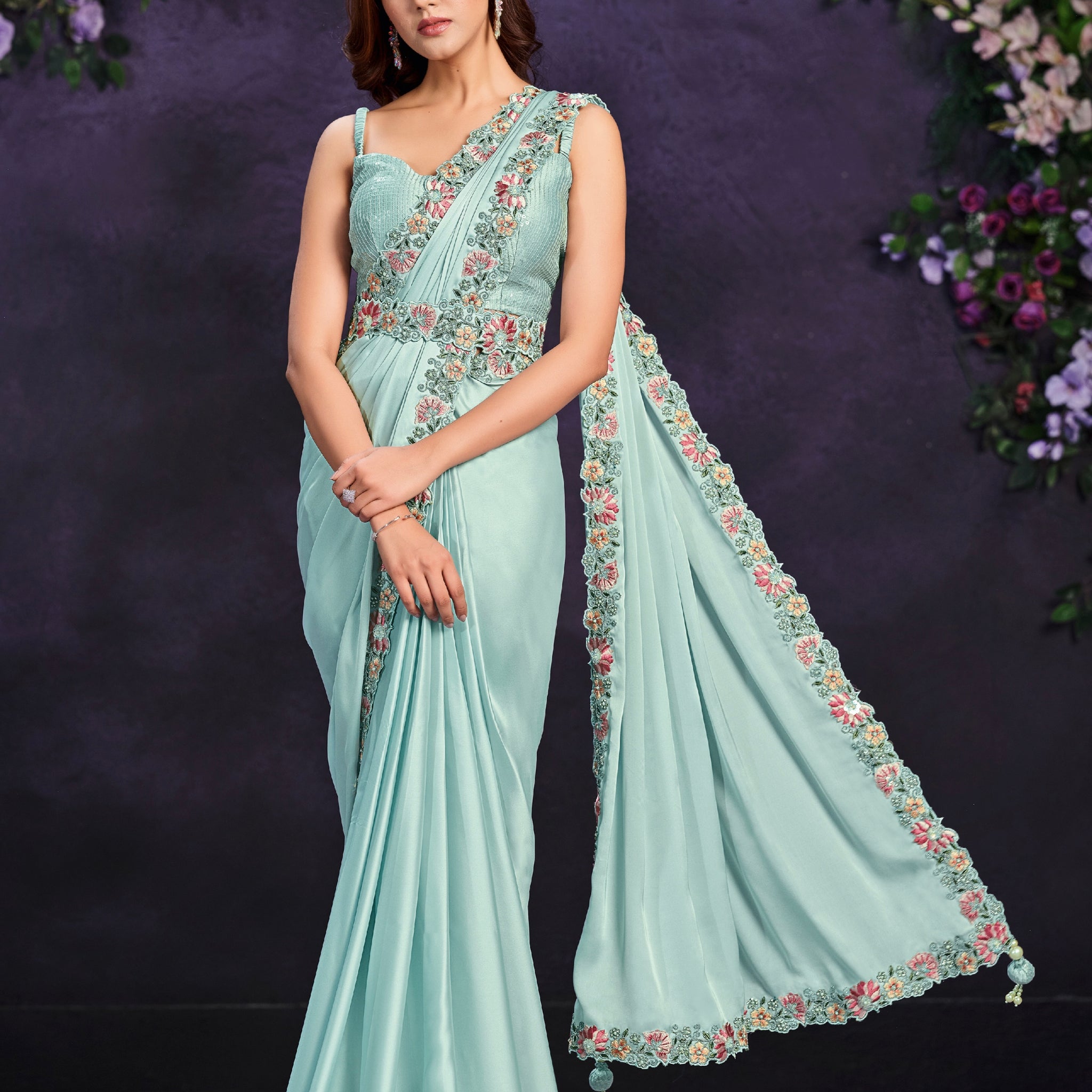 Beautiful Designer Occasion Wear Readymade Saree