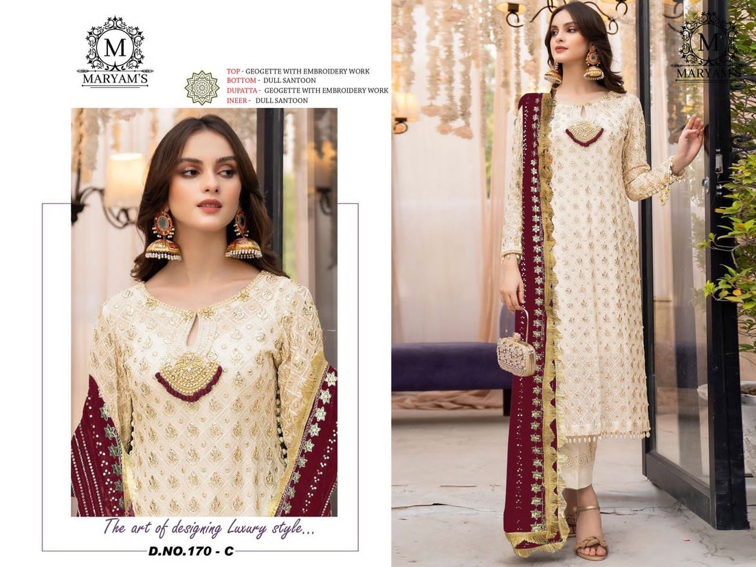 Beautiful Designer Party Wear Pakistani Maryam’s Salwar Suit