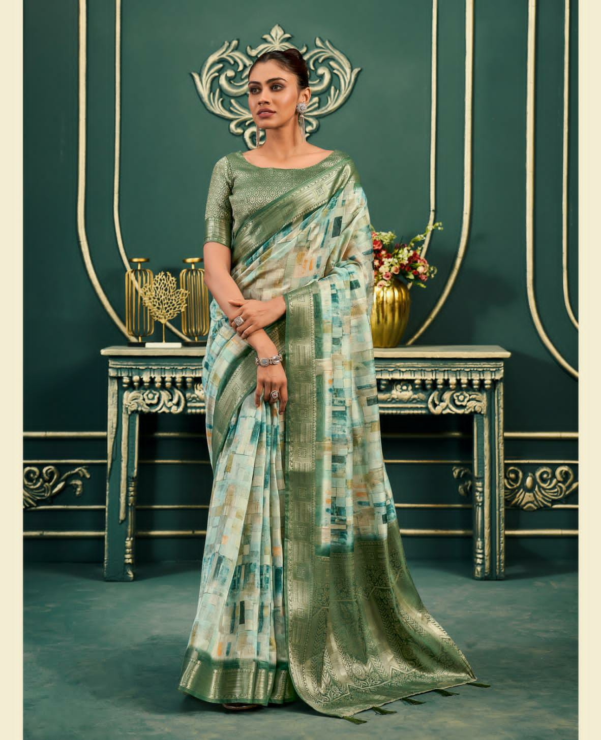 Beautiful Designer Pranalika Silk Modal Cotton With Digital Print Saree