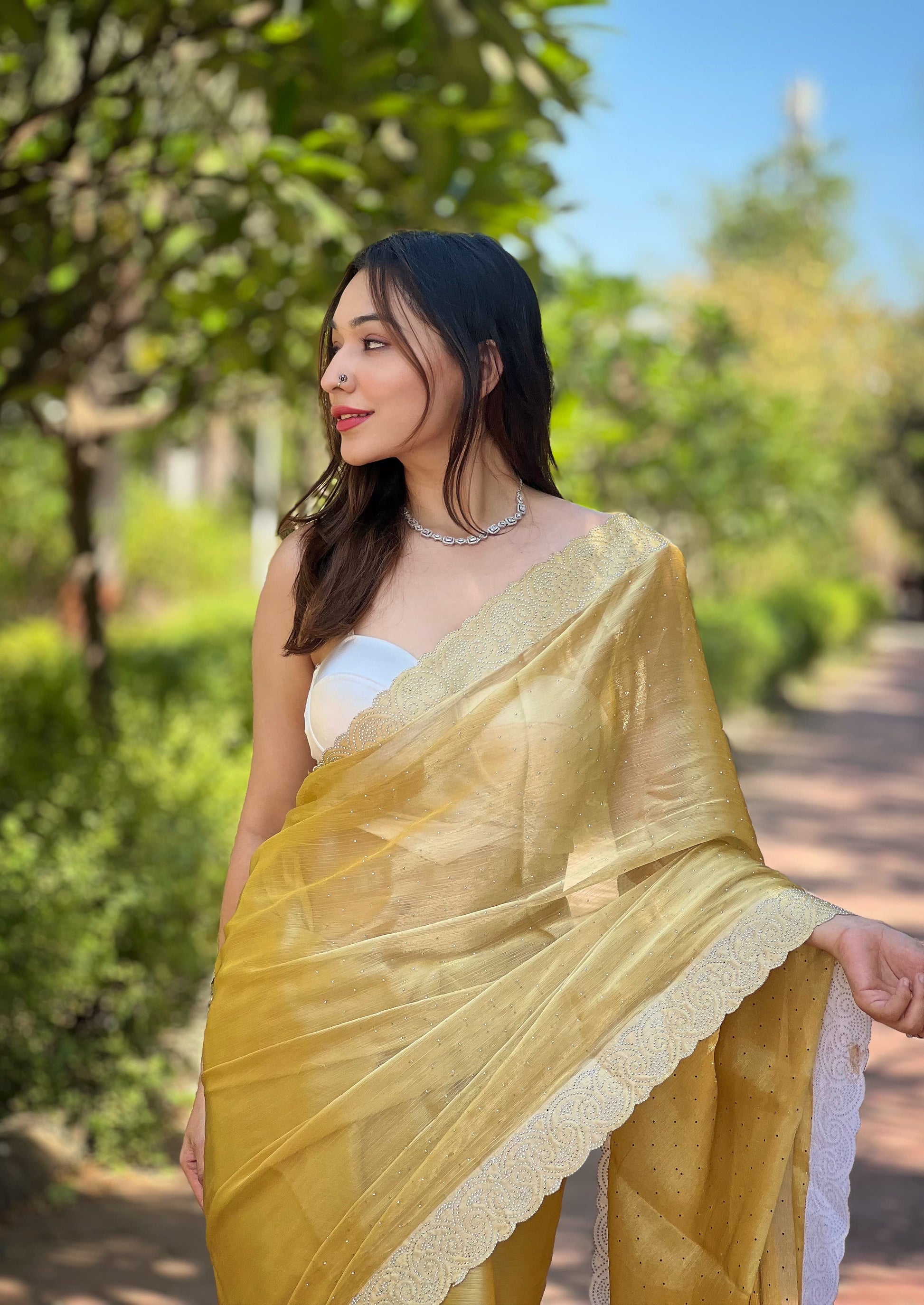 Party Wear Jimmy Choo Silk Saree