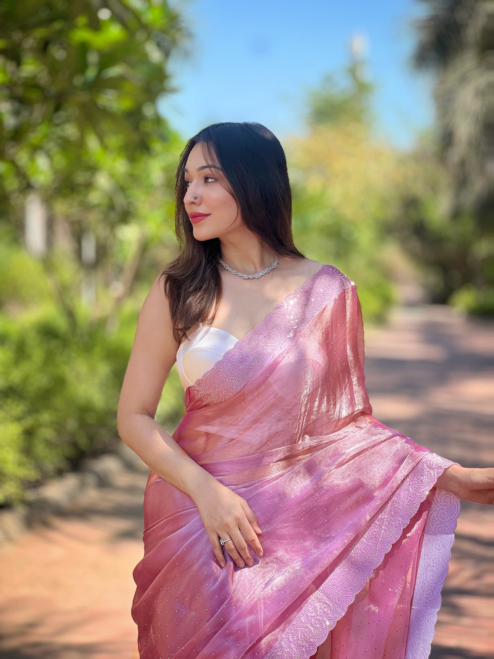 Party Wear Jimmy Choo Silk Saree