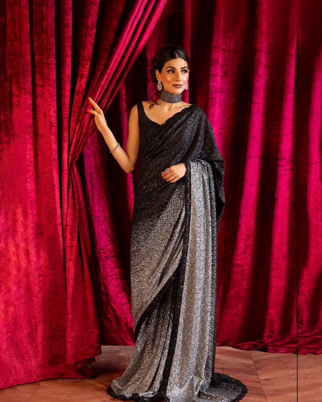 Georgette Sequence Saree