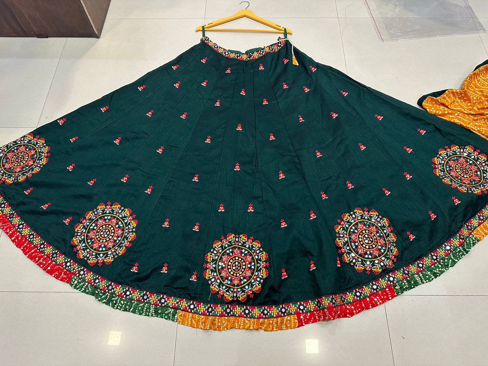 Beautiful Navratri Traditional Pure Silk Original Mirror Work Chaniya Choli