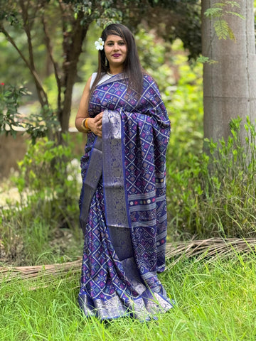 Beautiful Designer Bandhej Print Special Pure Dola Silk Saree