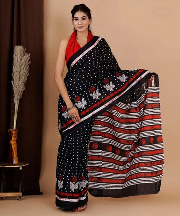 Beautiful Designer Summer Special Mono Cotton Saree