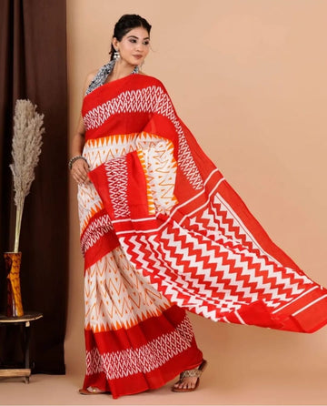 Beautiful Designer Summer Special Mono Cotton Saree