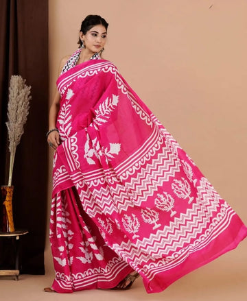 Beautiful Designer Summer Special Mono Cotton Saree