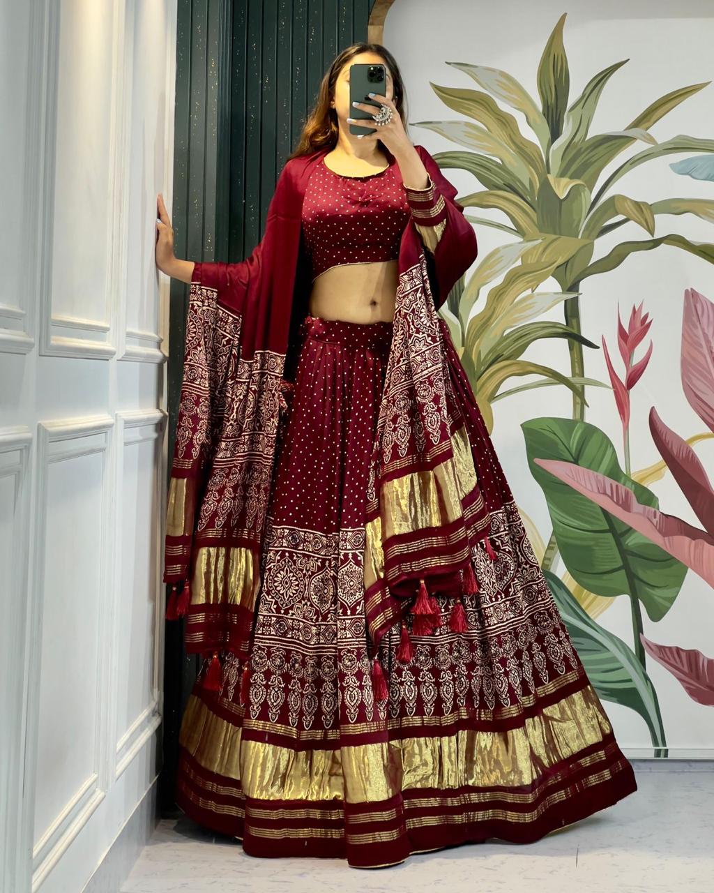 Gaji Silk Lehenga Choli