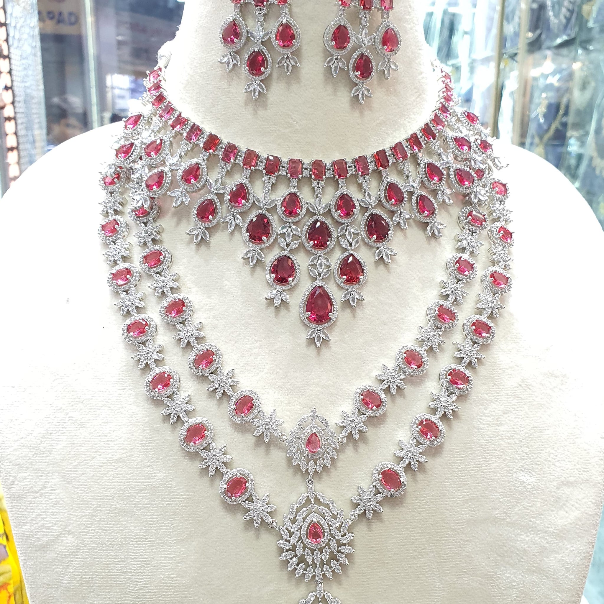 American Diamond Necklace Set