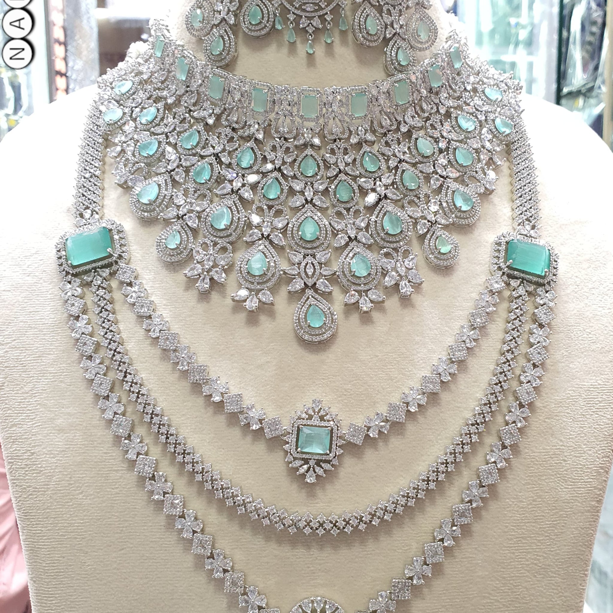 American Diamond Necklace Set