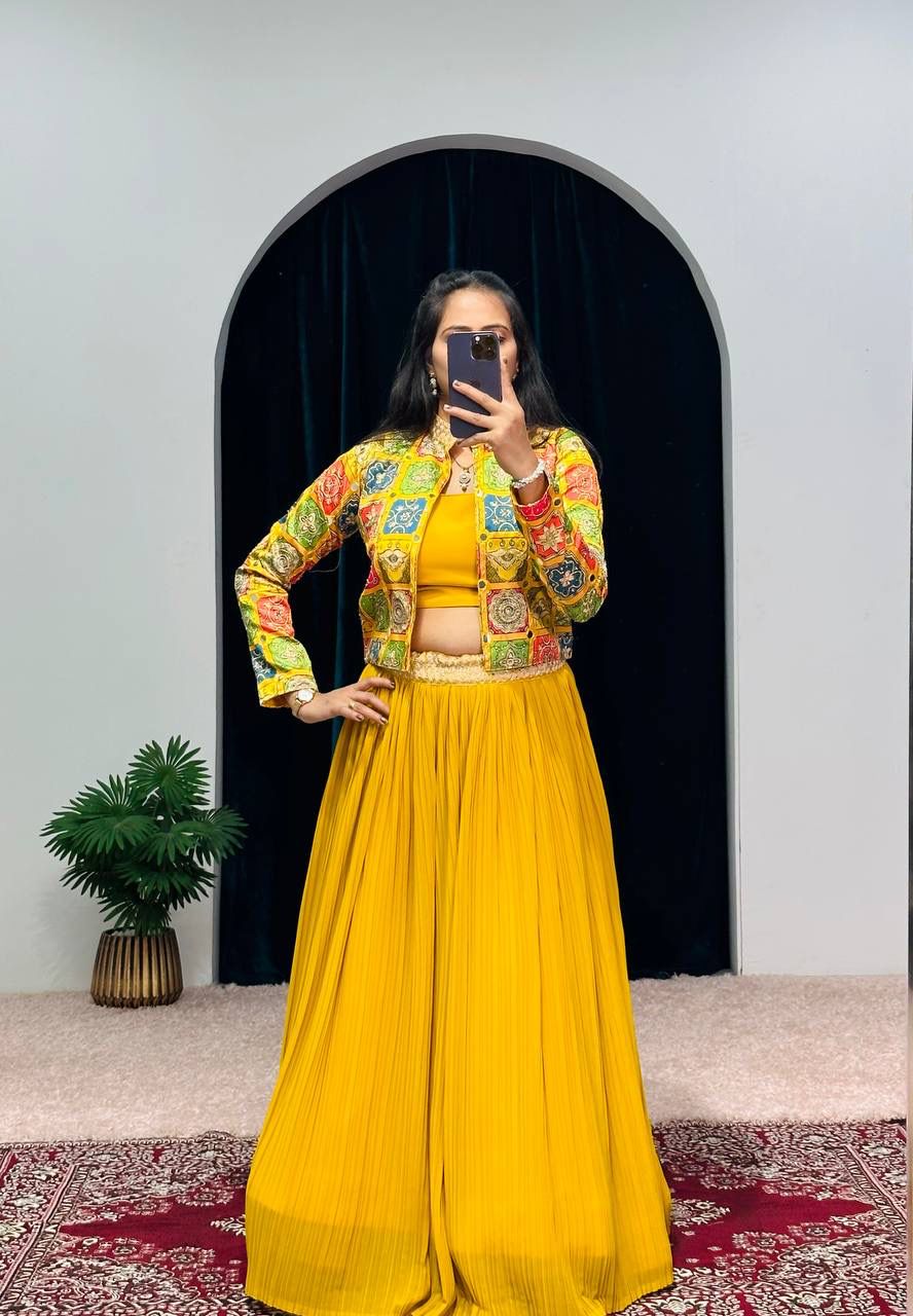 indo Western outfit Lehenga With Koti