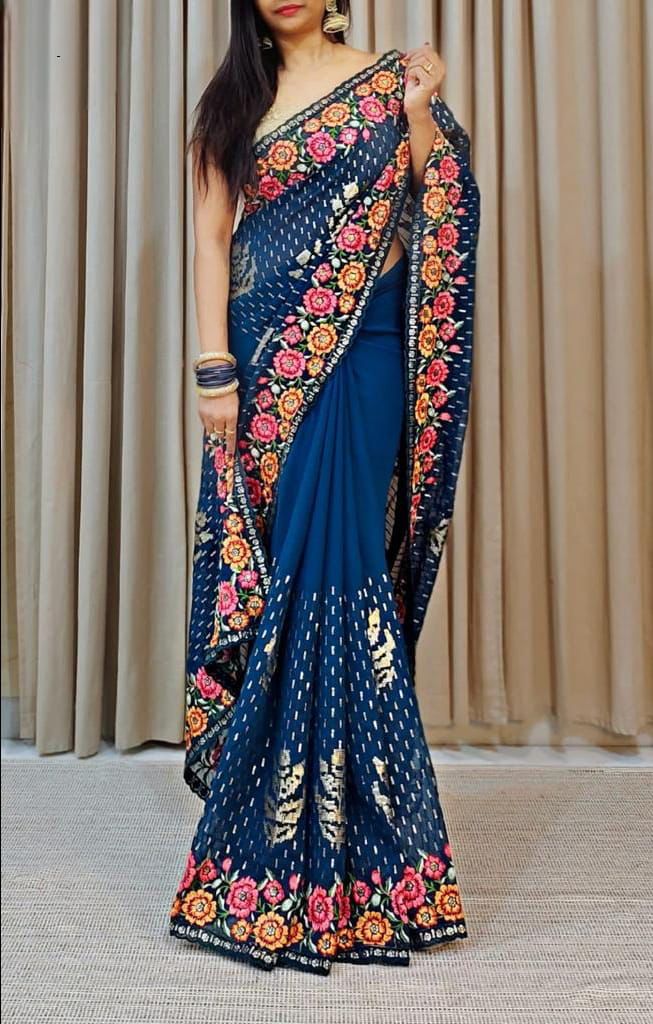 Georgette Sequence Saree