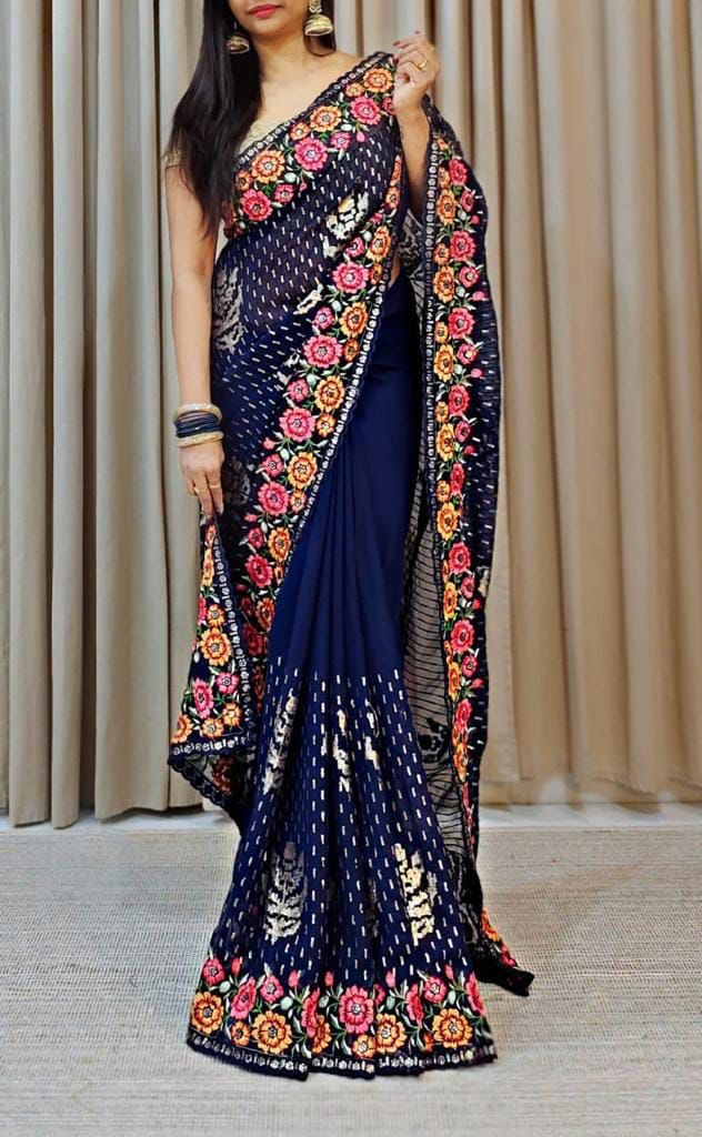 Georgette Sequence Saree