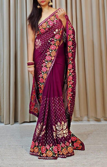 Georgette Sequence Saree