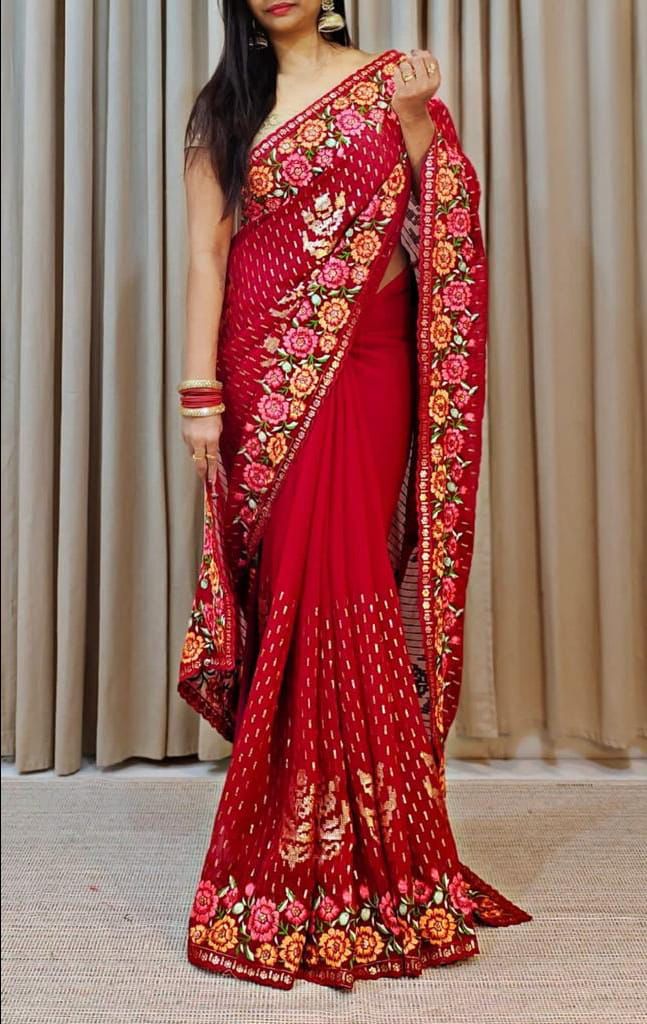 Georgette Sequence Saree