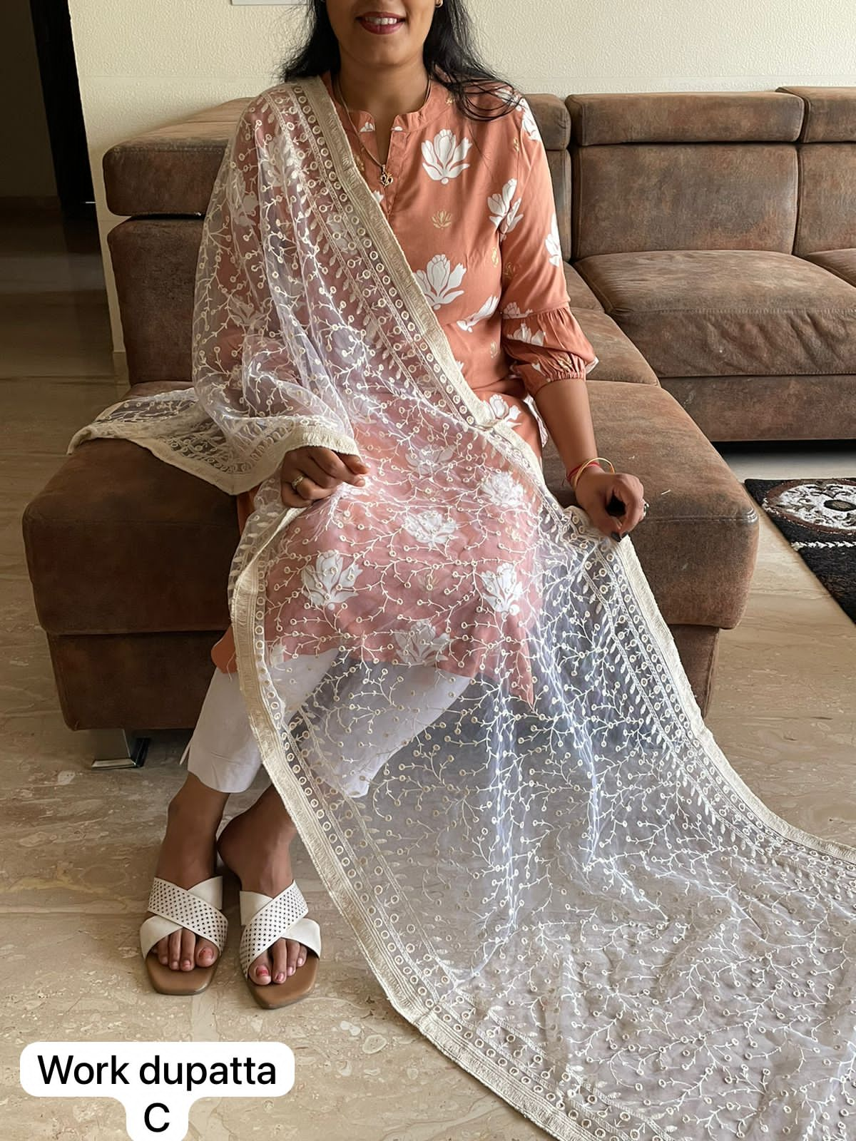 Designer Net Dupatta