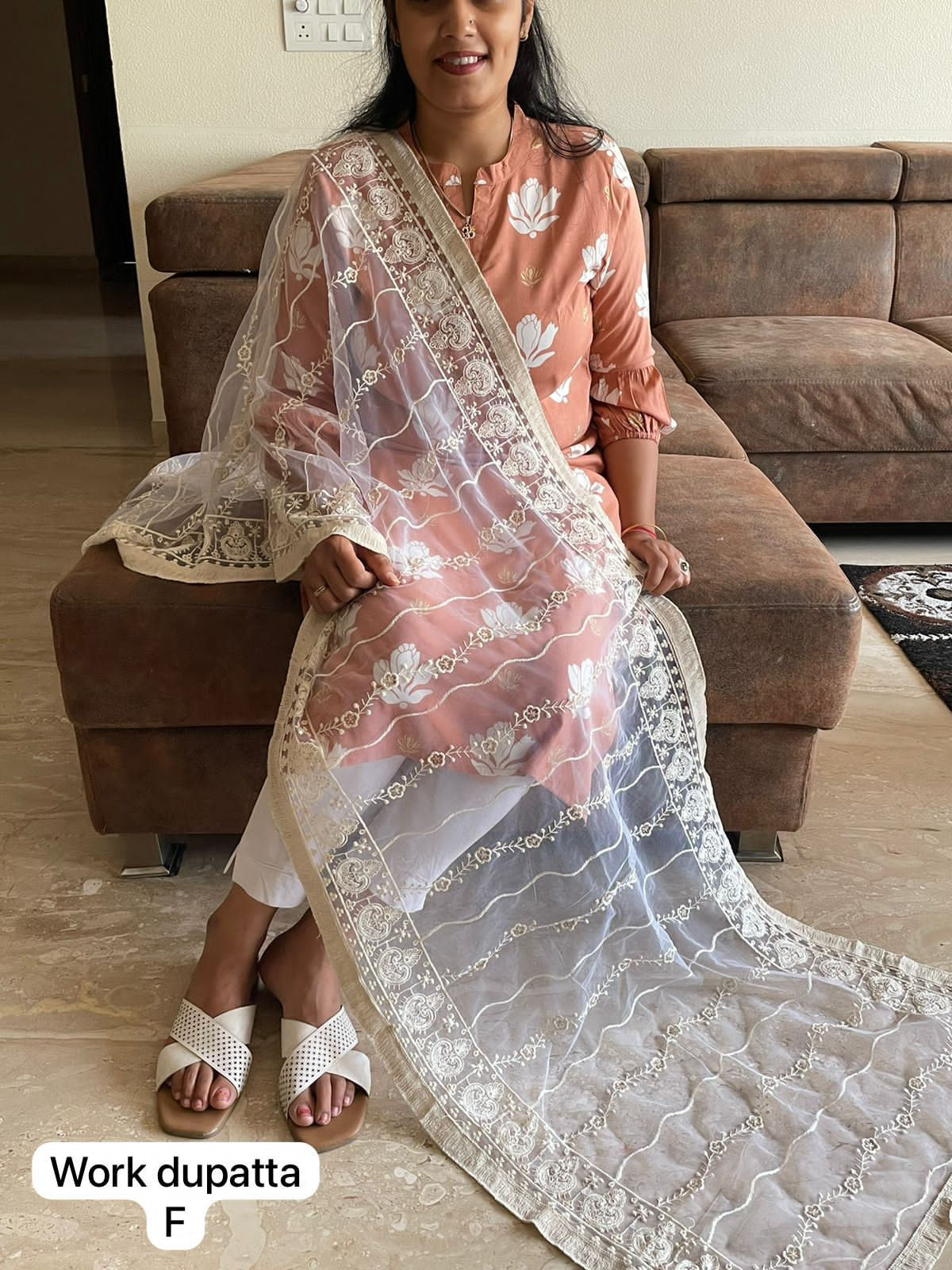 Designer Net Dupatta