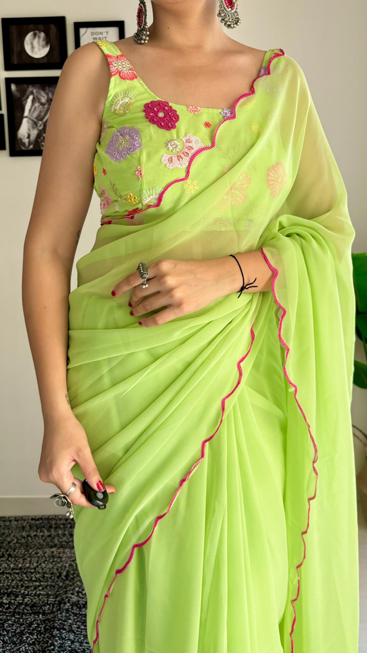 Georgette Sequence Saree