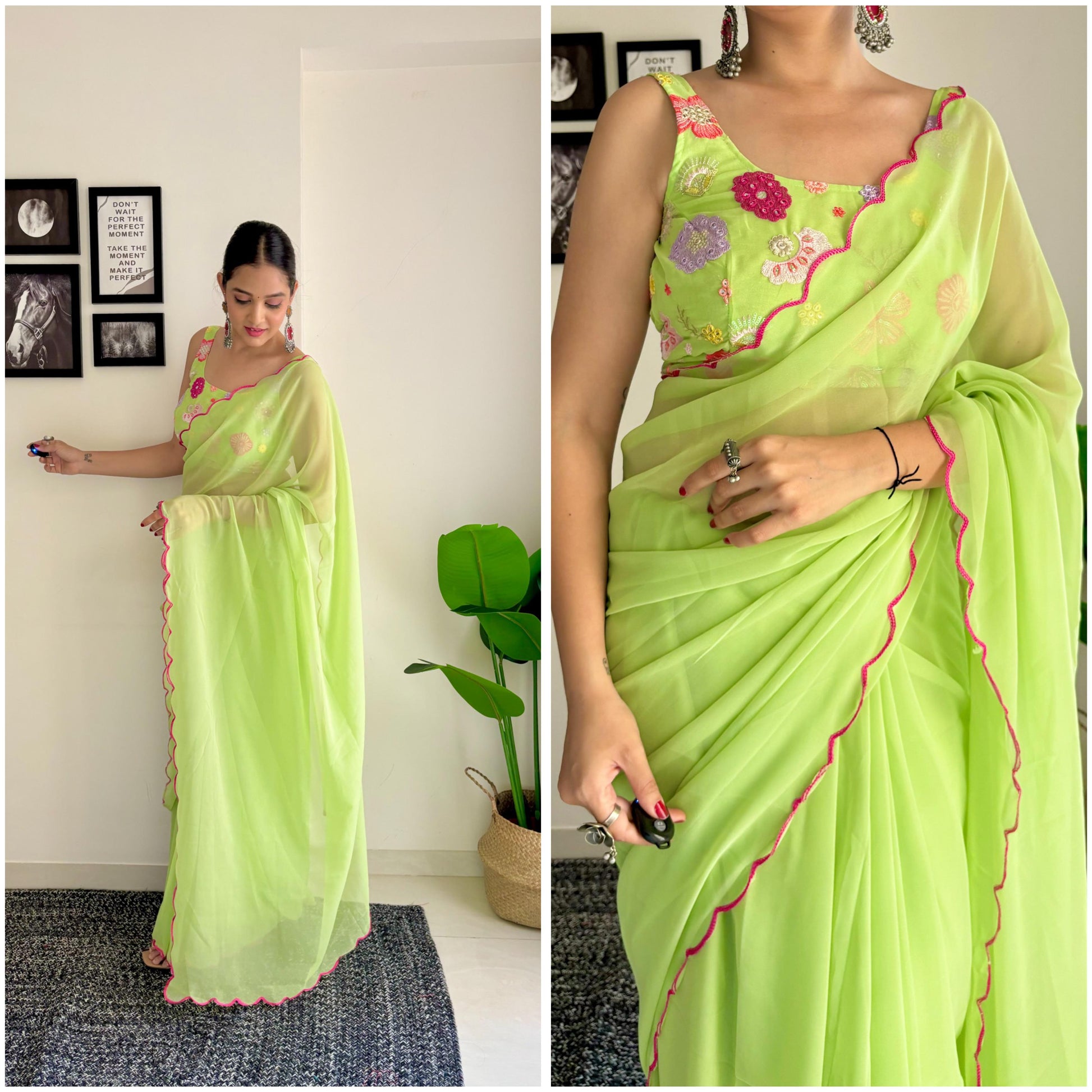 Georgette Sequence Saree