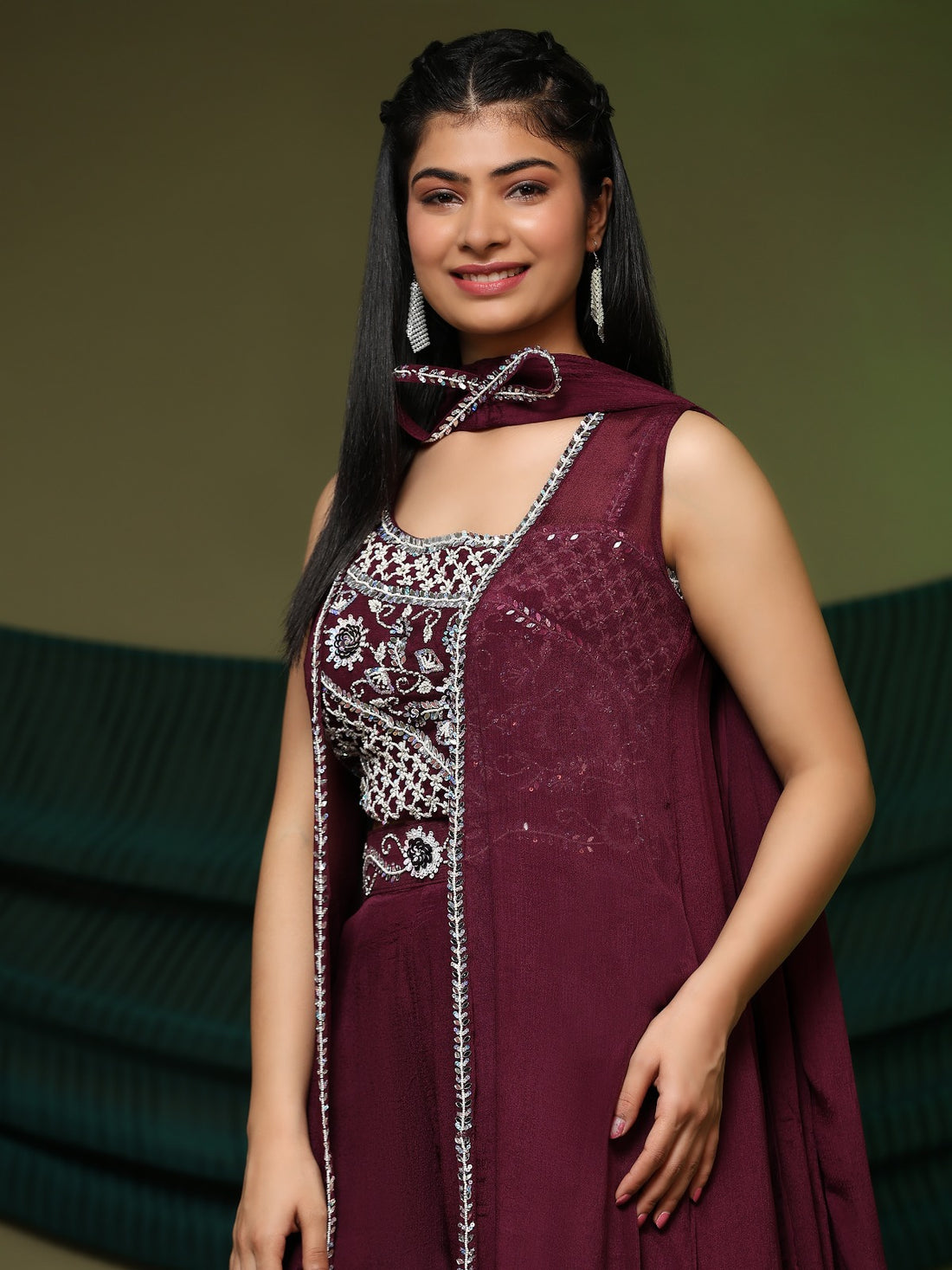 Crop Top Sharara Salwar Suit