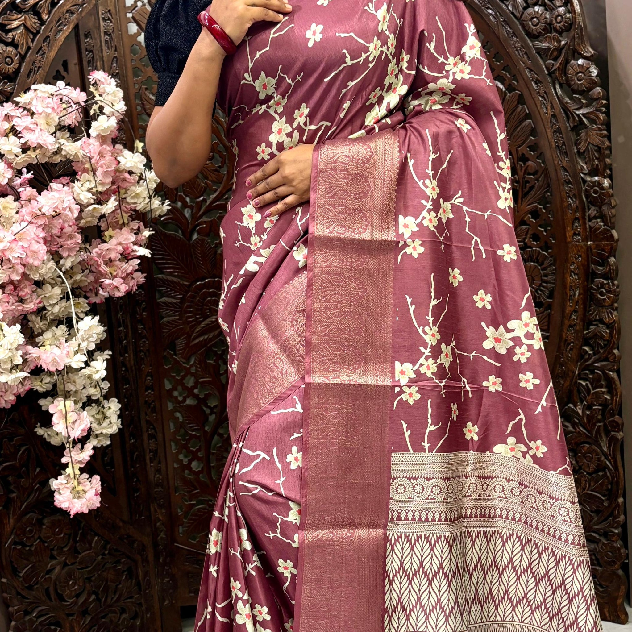 Soft Dola Silk Digital Printed Saree