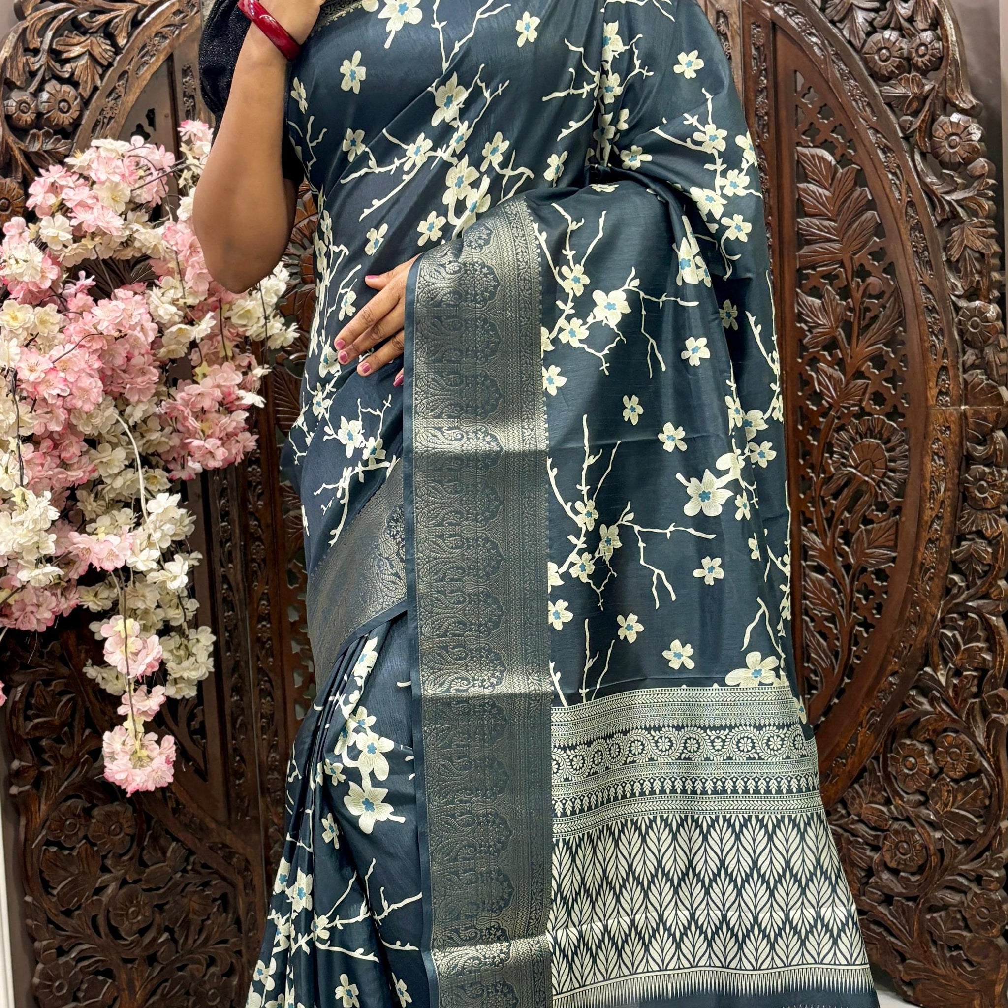 Soft Dola Silk Digital Printed Saree