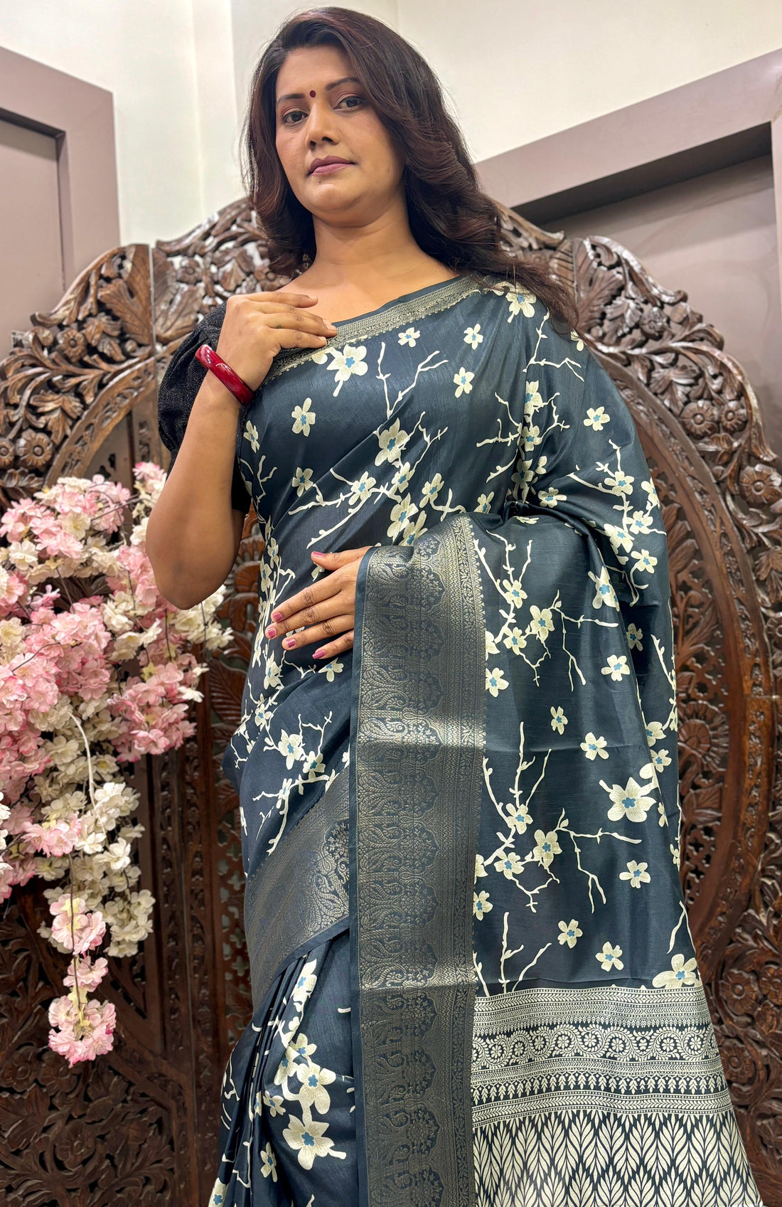 Soft Dola Silk Digital Printed Saree