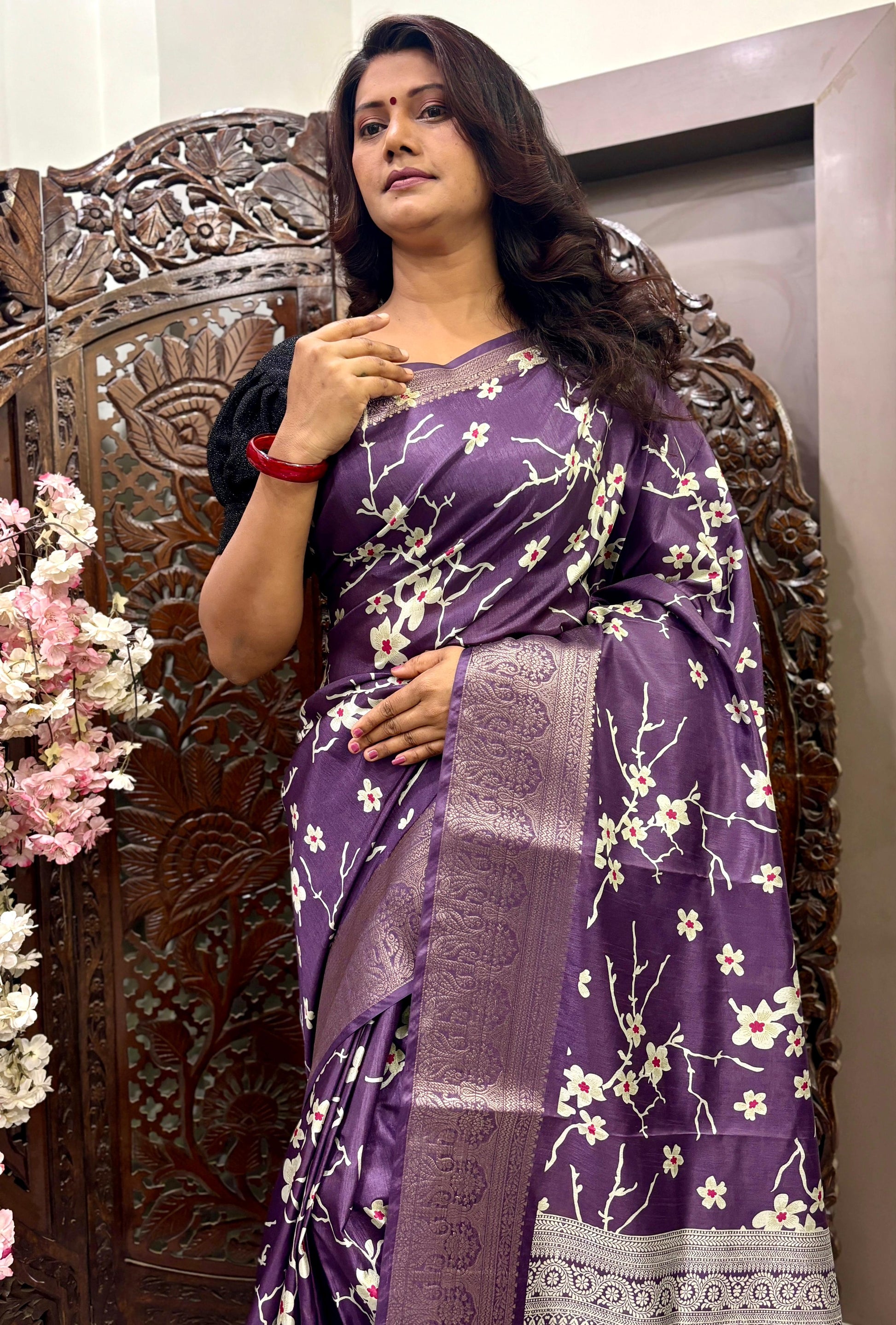 Soft Dola Silk Digital Printed Saree