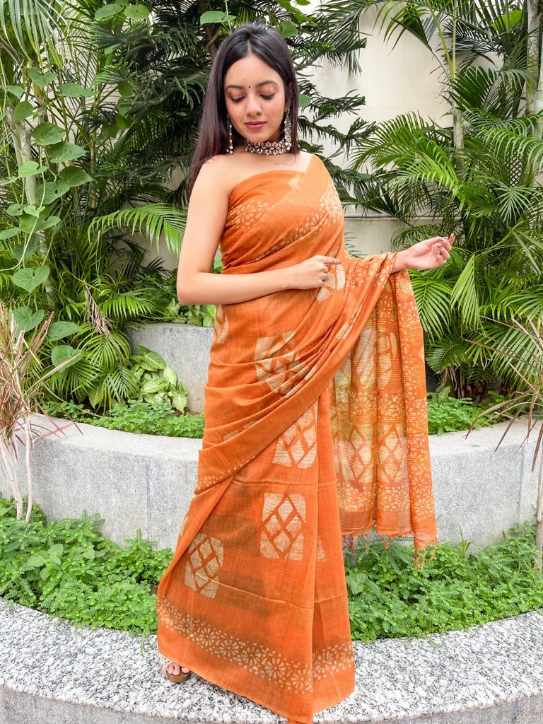 Soft Linen Cotton Saree