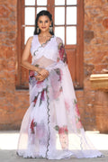 Party Wear Organza Saree