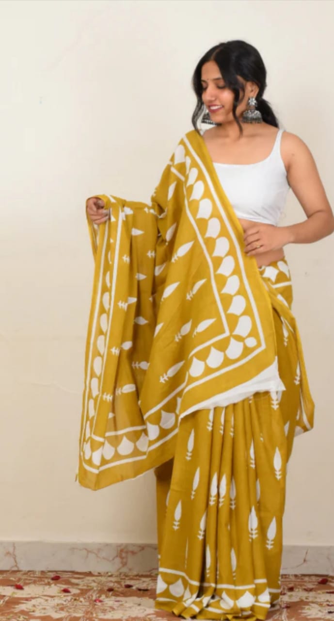 Soft Linen Cotton Saree