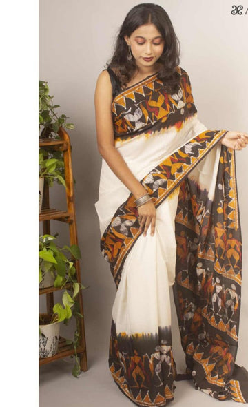 Soft Linen Cotton Saree