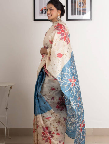 Soft Linen Cotton Saree