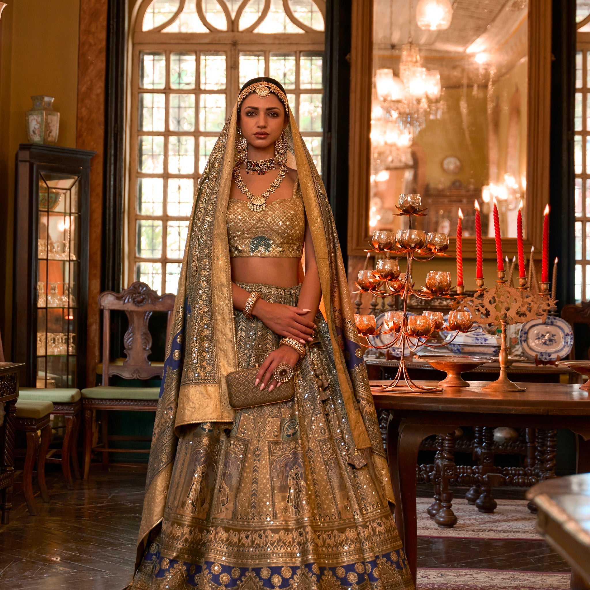 Luxurious Rajwadi Silk Lehenga Choli for Brides