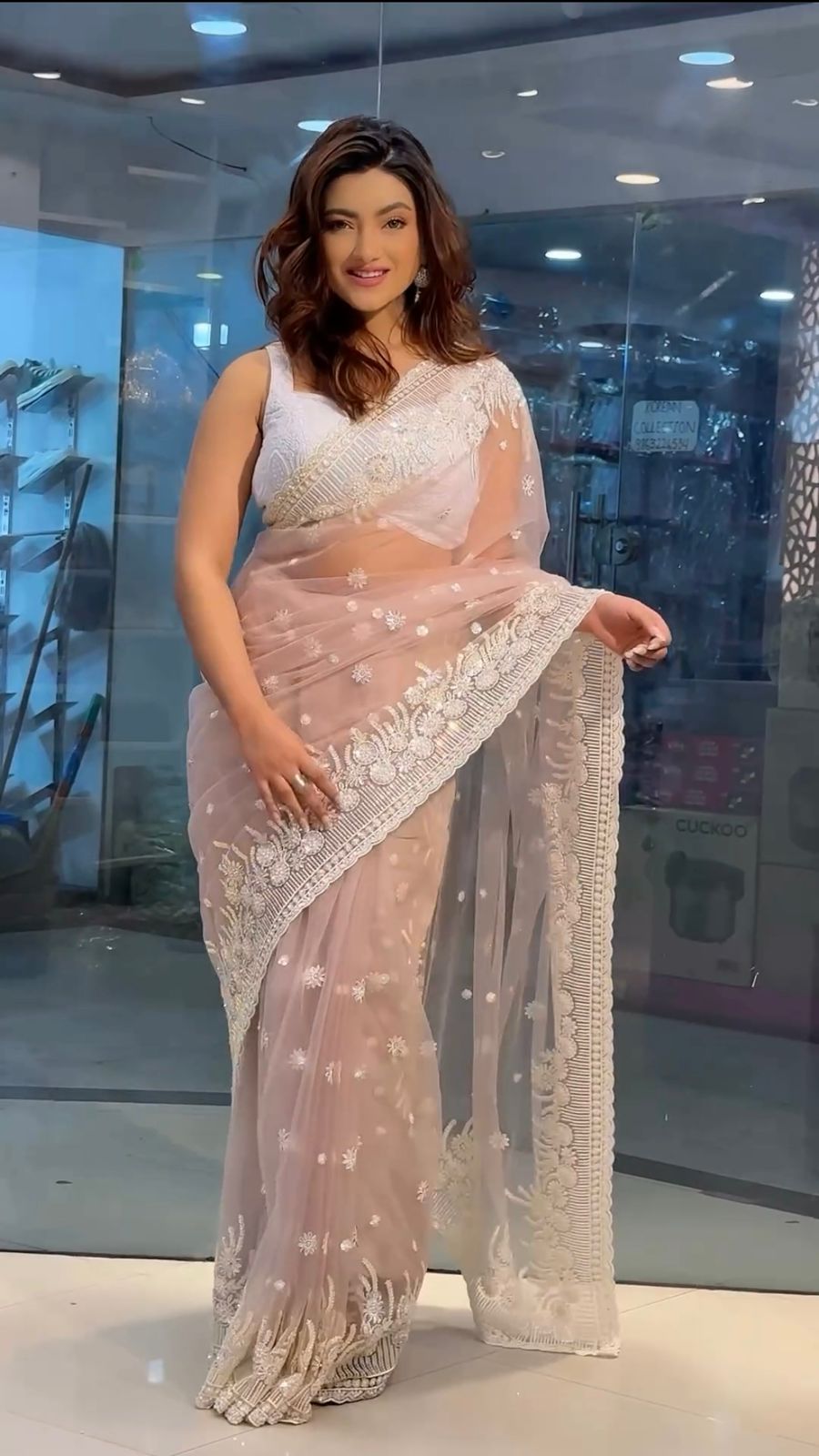 Mono Net Sequance Saree