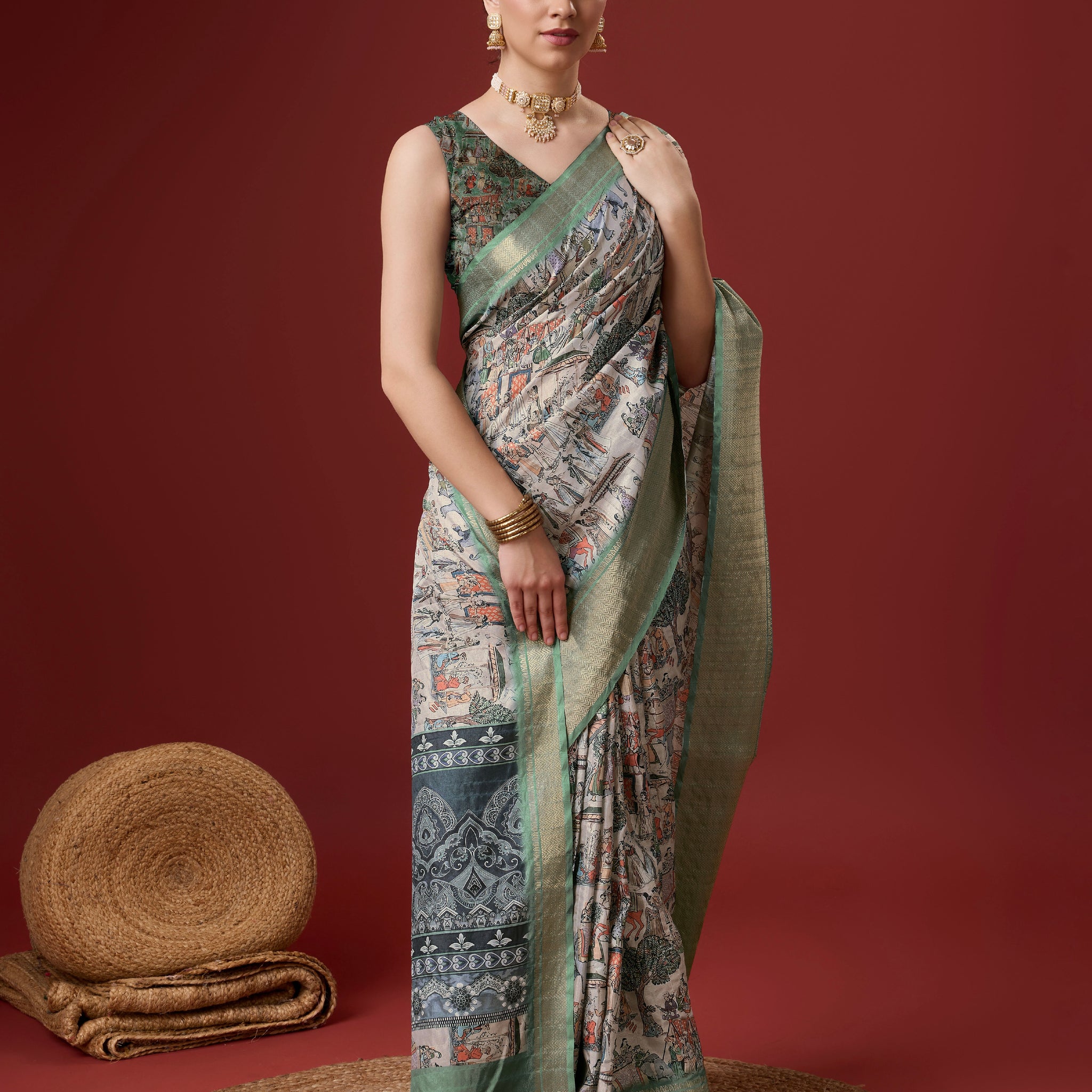 Fashionable Cotton Digital Print Saree for Every Occasion