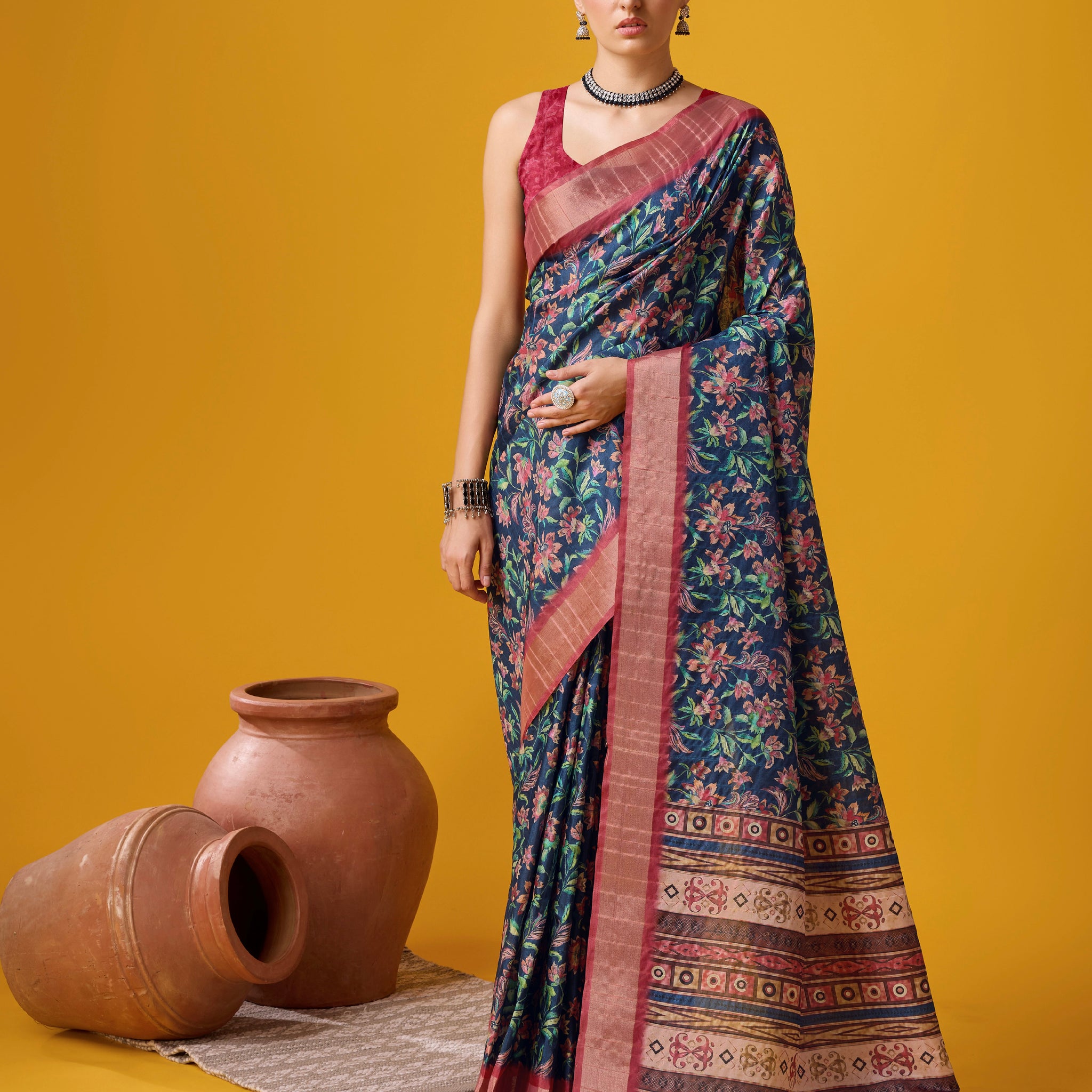 Stylish Cotton Digital Saree for Every Occasion