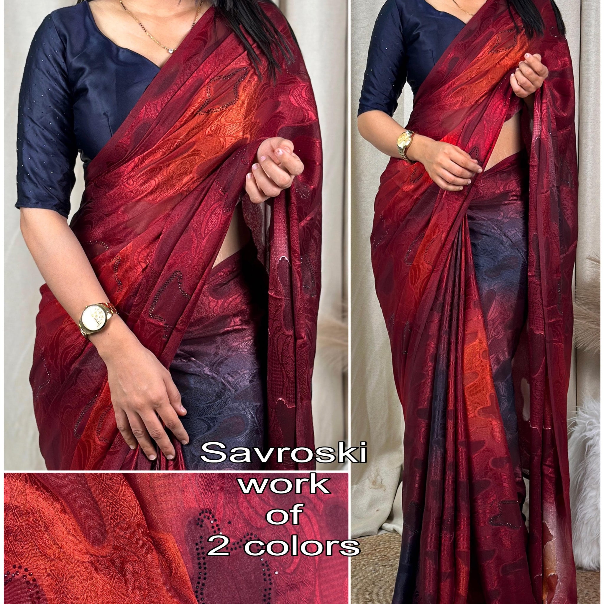 Shop Unique Georgette Brasso Sarees