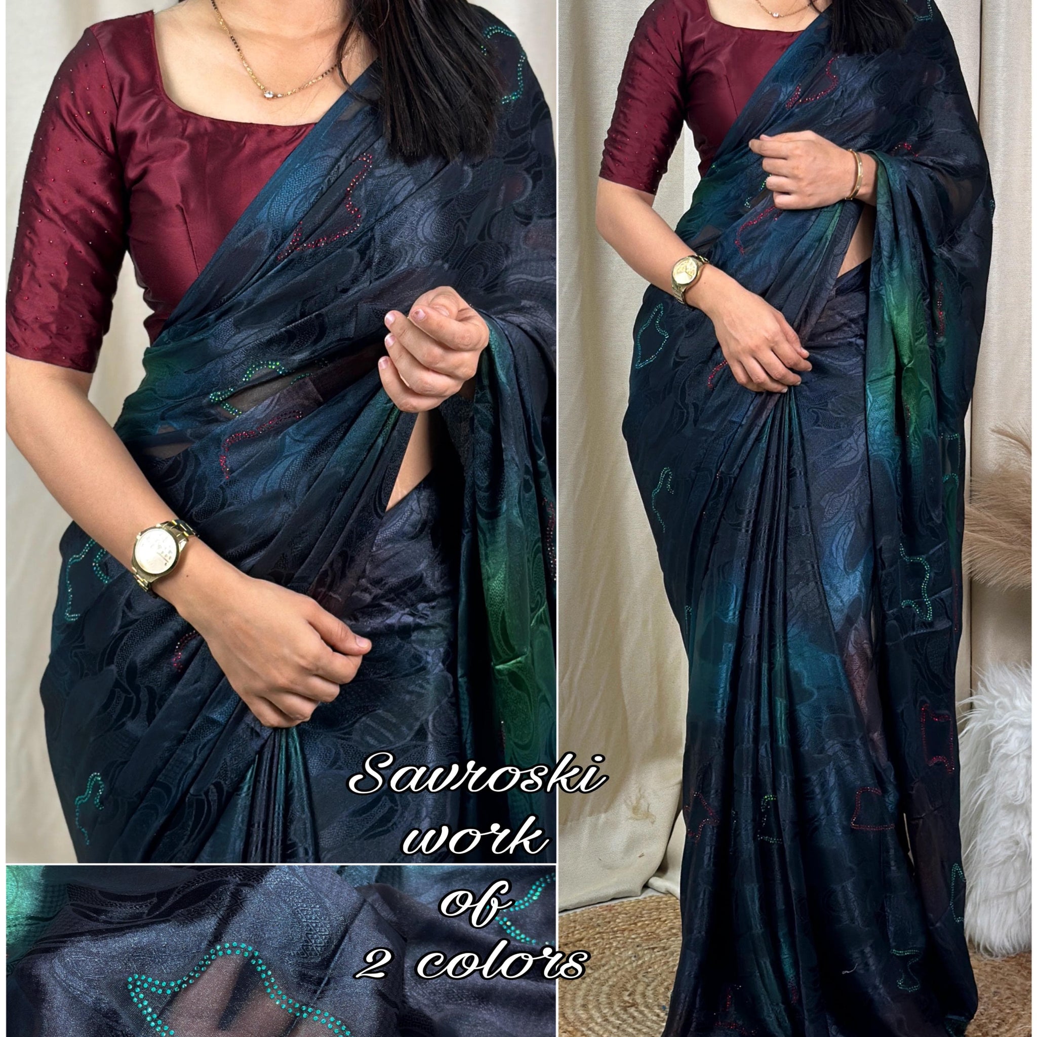 Shop Unique Georgette Brasso Sarees