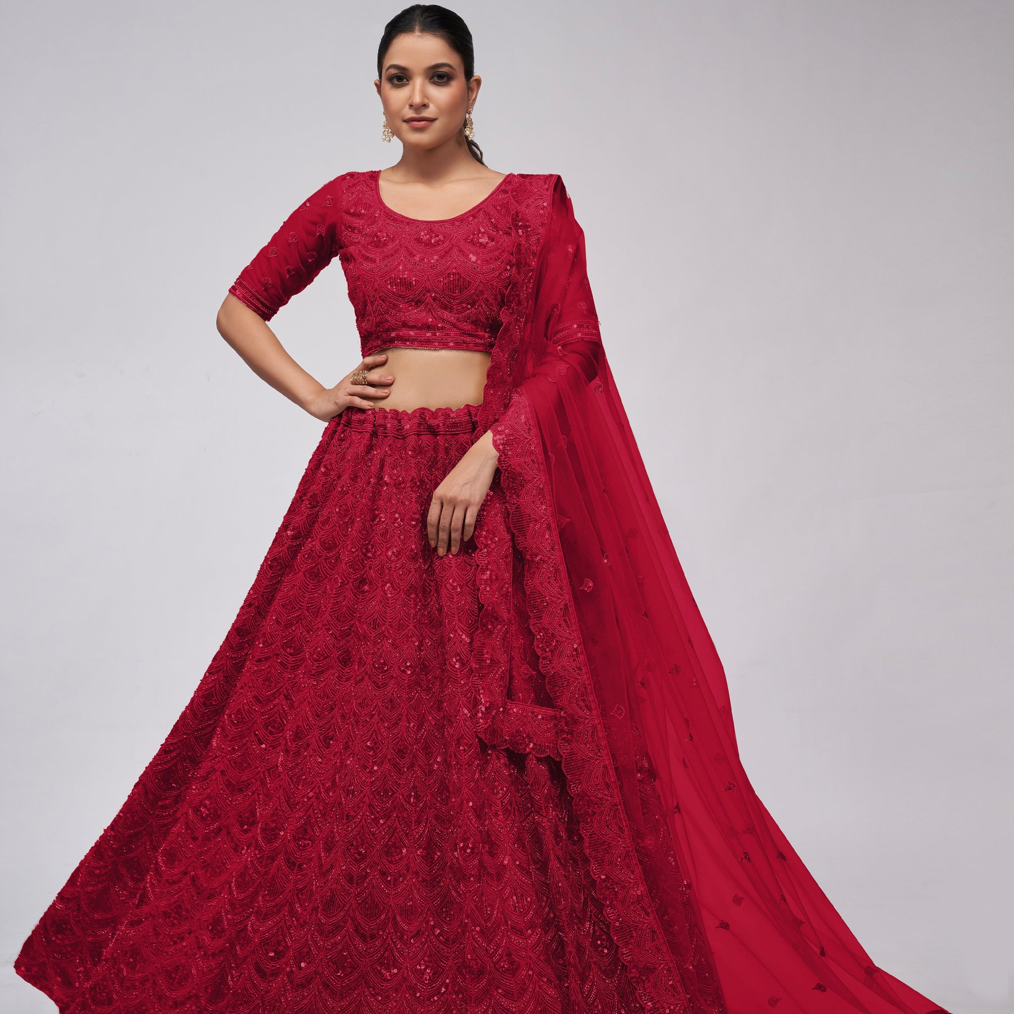 Maroon Lehenga